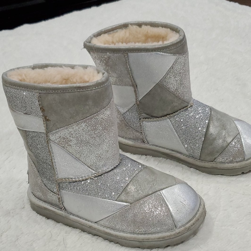 Girl Silver Ugg Boots